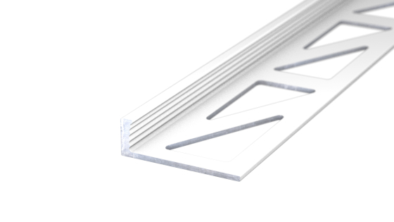 Abschlussprofil aus Aluminium | für 6mm starke, verklebte Bodenbeläge | weiß pulverbeschichtet | 250cm