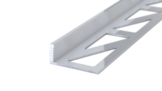 Abschlussprofil aus Aluminium | für 8mm starke, verklebte Bodenbeläge | Aluminium natur