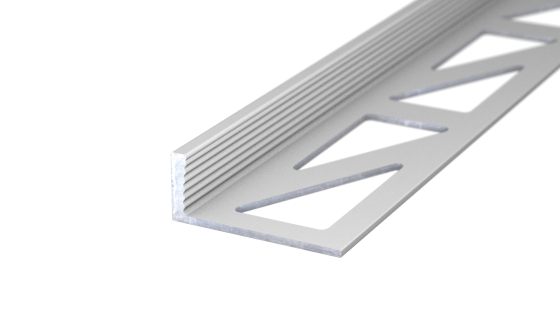 Abschlussprofil aus Aluminium | für 8mm starke, verklebte Bodenbeläge | silber