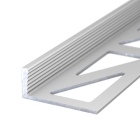 Abschlussprofil aus Aluminium | für 8mm starke, verklebte Bodenbeläge | silber