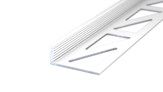 Abschlussprofil aus Aluminium | für 8mm starke, verklebte Bodenbeläge | weiß pulverbeschichtet | 250cm