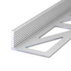 Abschlussprofil aus Aluminium | für 10mm starke, verklebte Bodenbeläge | silber