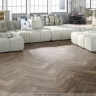 Joka Design 555 Evolut - Mud Oak 5106 | Fischgrät-Optik | Klebe-Vinylboden