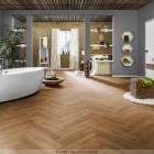 Joka Design 555 Evolut - Cognac Oak 5105 | Fischgrät-Optik | Klebe-Vinylboden