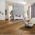 Joka Design 555 Evolut Click - Cognac Oak 105 | Fischgrät-Optik | Rigid-Klickvinyl