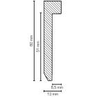 MDF Einfass-Sockelleiste kubisch | 60mm hoch | verschiedene Farben