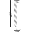 MDF Einfass-Sockelleiste Modern | 56mm hoch | verschiedene Farben