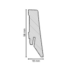 MDF Sockelleiste | 58mm hoch | weiß - lackierfähig