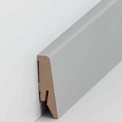 MDF Sockelleiste | 58mm hoch | steingrau