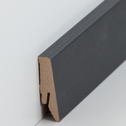 MDF Sockelleiste | 58mm hoch | schwarz