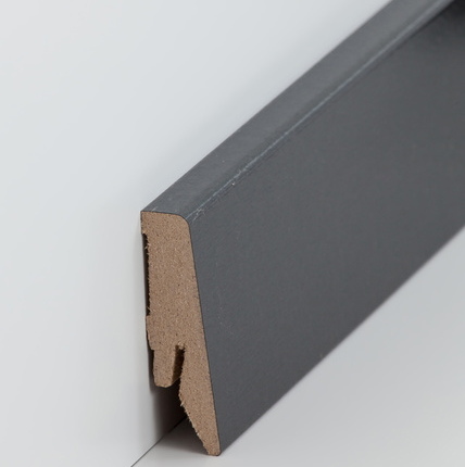 MDF Sockelleiste | 58mm hoch | hochglanz anthrazit