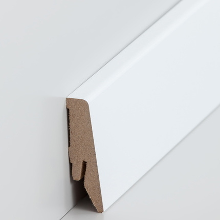 MDF Sockelleiste | 58mm hoch | hochglanz weiß