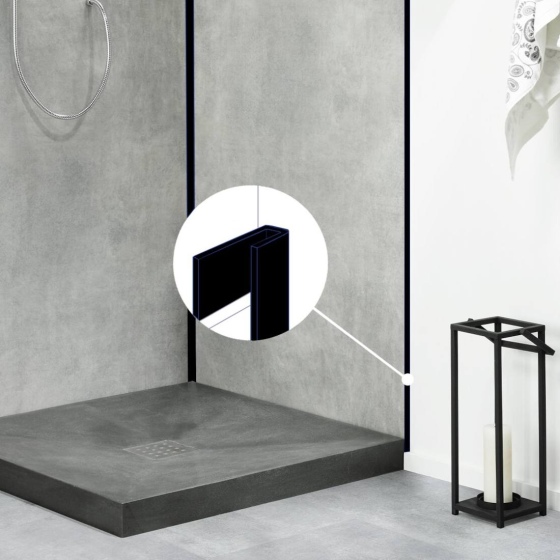 Gerflor Mural Revela - U-Abschlussprofil 0649  | schwarz 0002