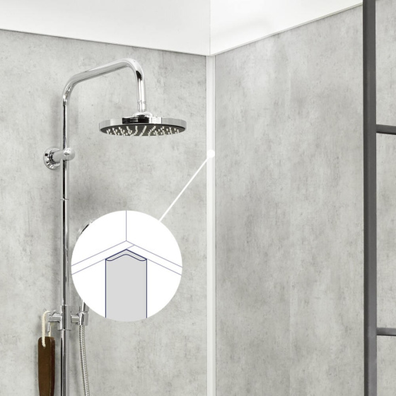 Gerflor Mural Revela - Innenwinkel 0657 | aluminiumfarben 0001