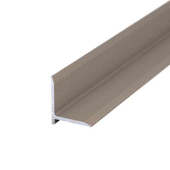 Aluminium Wandanschlussprofil | Dehnfugenabdeckung bis 13mm | Edelstahl matt