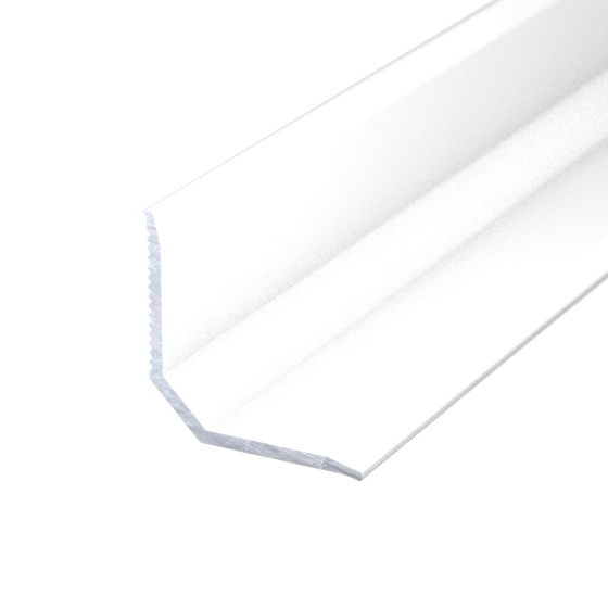Aluminium Wandanschlussprofil | Dehnfugenabdeckung bis 19mm | weiß pulverbeschichtet (RAL9003) | 2,50m