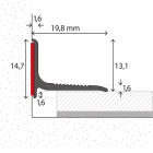 Aluminium Wandanschlussprofil | Dehnfugenabdeckung bis 20mm | Edelstahl matt