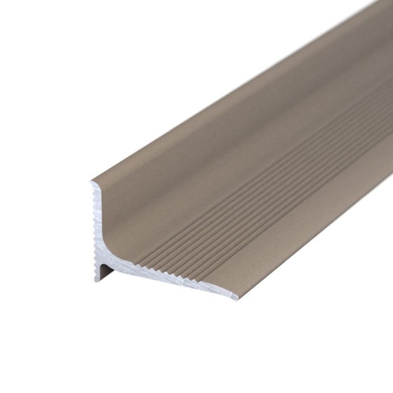 Aluminium Wandanschlussprofil | Dehnfugenabdeckung bis 20mm | Edelstahl matt | 2,50m