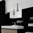 Skando SPC Wall - Butcherblock Schwarz hochglanz | Vinyl-Wandverkleidung
