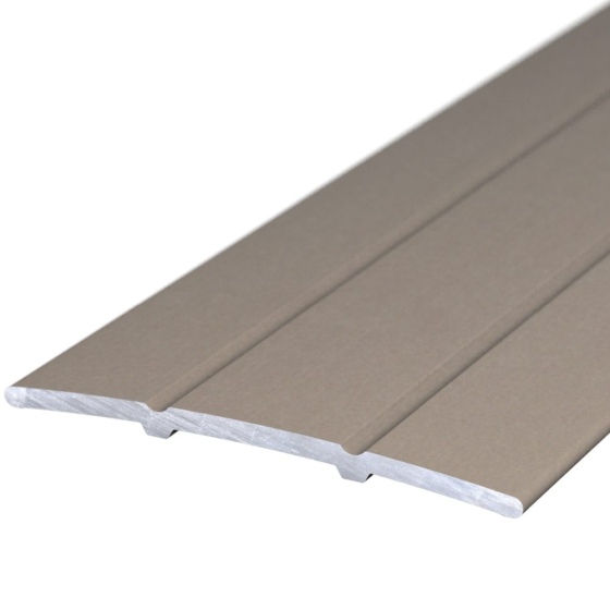 Aluminium-Übergangsprofil | selbstklebend | 38mm breit | Edelstahl matt | 3,00m