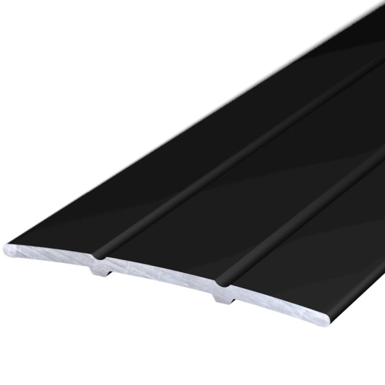 Aluminium-Übergangsprofil | selbstklebend | 38mm breit | schwarz pulverbeschichtet (RAL9005)