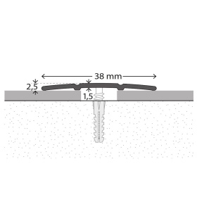 Aluminium-Übergangsprofil | selbstklebend | 38mm...