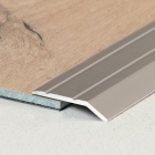 Aluminium-Abschlussprofil | selbstklebend | für Ausgleich von 4-5mm starken Bodenbelägen | Edelstahl matt