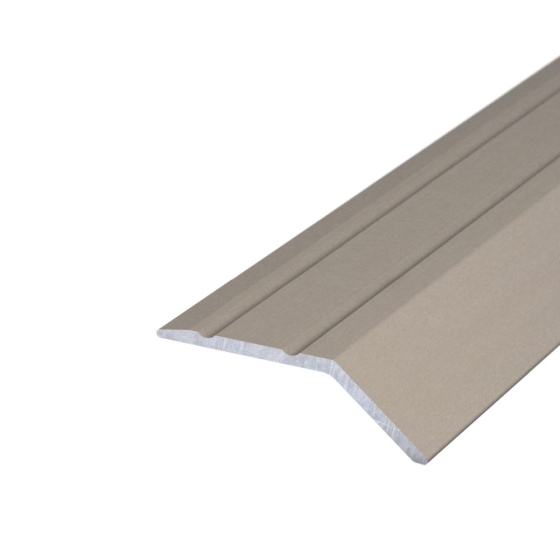 Aluminium-Abschlussprofil | selbstklebend | für Ausgleich von 8mm starken Bodenbelägen | Edelstahl matt  | 1,00m
