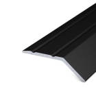 Aluminium-Abschlussprofil | selbstklebend | für Ausgleich von 8mm starken Bodenbelägen |  schwarz pulverbeschichtet (RAL9005) | 2,70m