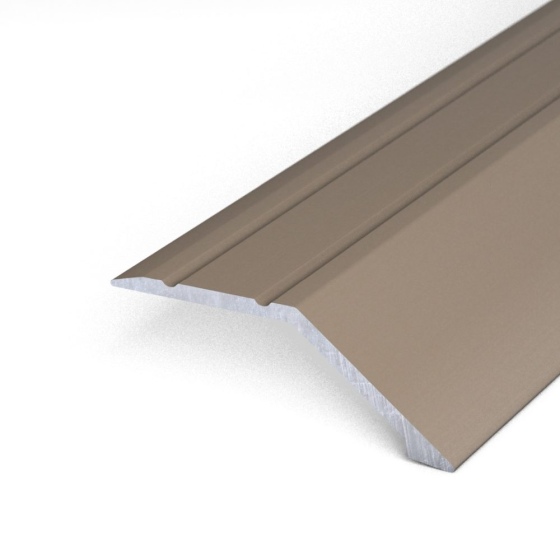 Aluminium-Abschlussprofil | selbstklebend | für Ausgleich von 14mm starken Bodenbelägen | Edelstahl matt | 1,00m