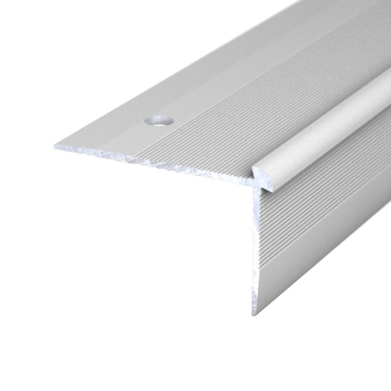 Aluminium-Treppenkantenprofil | verschraubt | für 2mm starke Bodenbeläge | 2,50m