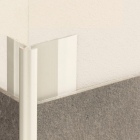 Aluminium-Treppenkantenprofil mit Einschub | verschraubt | für 3 - 4mm starke Bodenbeläge | silber | 2,50m