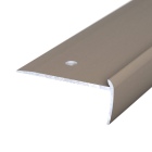 Aluminium-Treppenkantenprofil mit Einschub | verschraubt | für 3mm starke Bodenbeläge | 2,50m