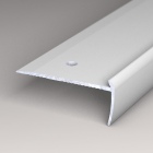 Aluminium-Treppenkantenprofil mit Einschub | verschraubt | für 3mm starke Bodenbeläge | 2,50m
