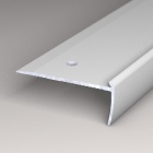 Aluminium-Treppenkantenprofil mit Profilnase | verschraubt | für 2,5mm starke Bodenbeläge | 2,50m