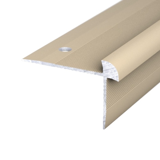 Aluminium-Treppenkantenprofil | verschraubt | für 5mm starke Bodenbeläge | sahara | 2,50m