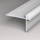 Aluminium-Treppenkantenprofil | verschraubt | für 5mm starke Bodenbeläge | schwarz (RAL9005) | 2,50m