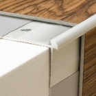 Aluminium-Treppenkantenprofil | verschraubt | für 3mm starke Bodenbeläge | silber | 2,50m