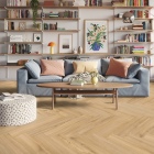 Tarkett iD Naturals 55 - Brushed Elm Brown 261026033 | Fischgrät-Optik | Klebe-Vinylboden