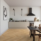 Tarkett iD Naturals 55 - Brushed Elm Brown 261026033 | Fischgrät-Optik | Klebe-Vinylboden