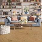 Tarkett iD Naturals 55 - Royal Oak Brushed Honey 261026045 | Fischgrät-Optik | Klebe-Vinylboden