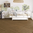 Tarkett iD Naturals 70 - Brook Oak Dark Brown 261056031 | Fischgrät-Optik | Klebe-Vinylboden