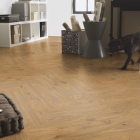 Tarkett iD Naturals 70 - Royal Oak Brushed Honey 261056045 | Fischgrät-Optik | Klebe-Vinylboden