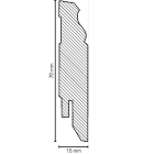 MDF Sockelleiste HH-Profil | Berliner Leiste | 78mm hoch | weiß