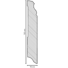 MDF Sockelleiste HH-Profil | Berliner Leiste | 100mm hoch | weiß
