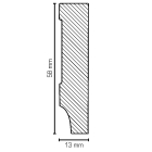 MDF Sockelleiste kubisch | 58mm hoch | weiß