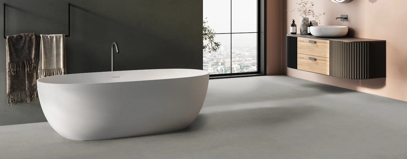 Klebevinyl im Badezimmer