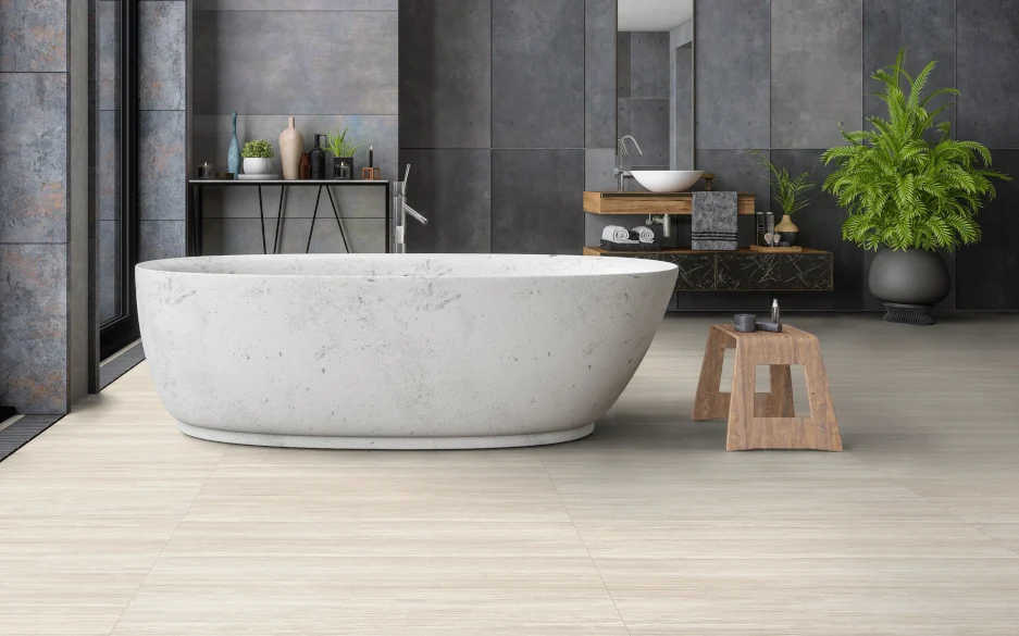 Badboden in moderner Holzoptik