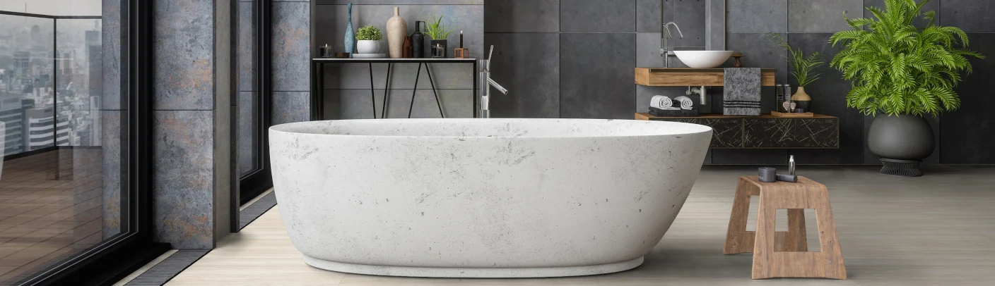 Badboden in moderner Holzoptik