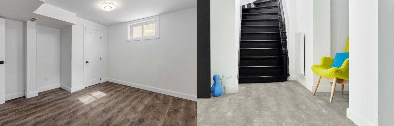 Kellerboden aus Vinyl-Rollenware